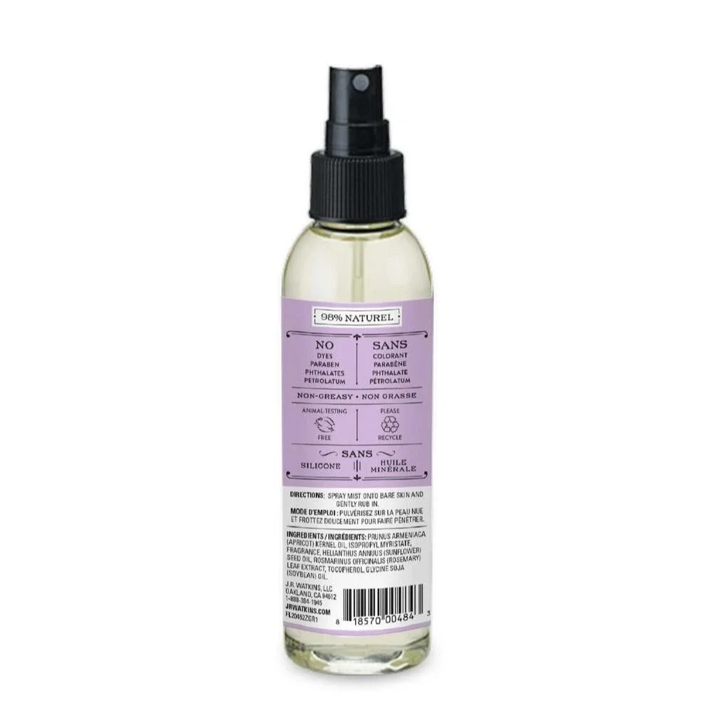 J.R. Watkins Natural Hydrating Body Oil Mist, Moisturizing Body Oil Spray
